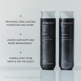 Living Proof bottle back label details showing ingredients and usage benefits