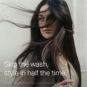 Living Proof close-up texture of mist droplets on hair for lightweight hydration