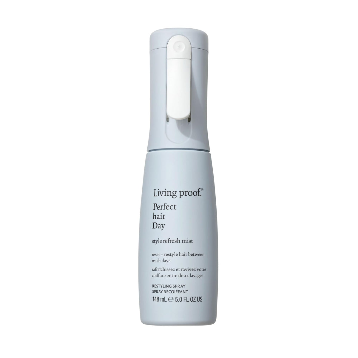 Living Proof front packaging showing product and brand, highlights quick refresh