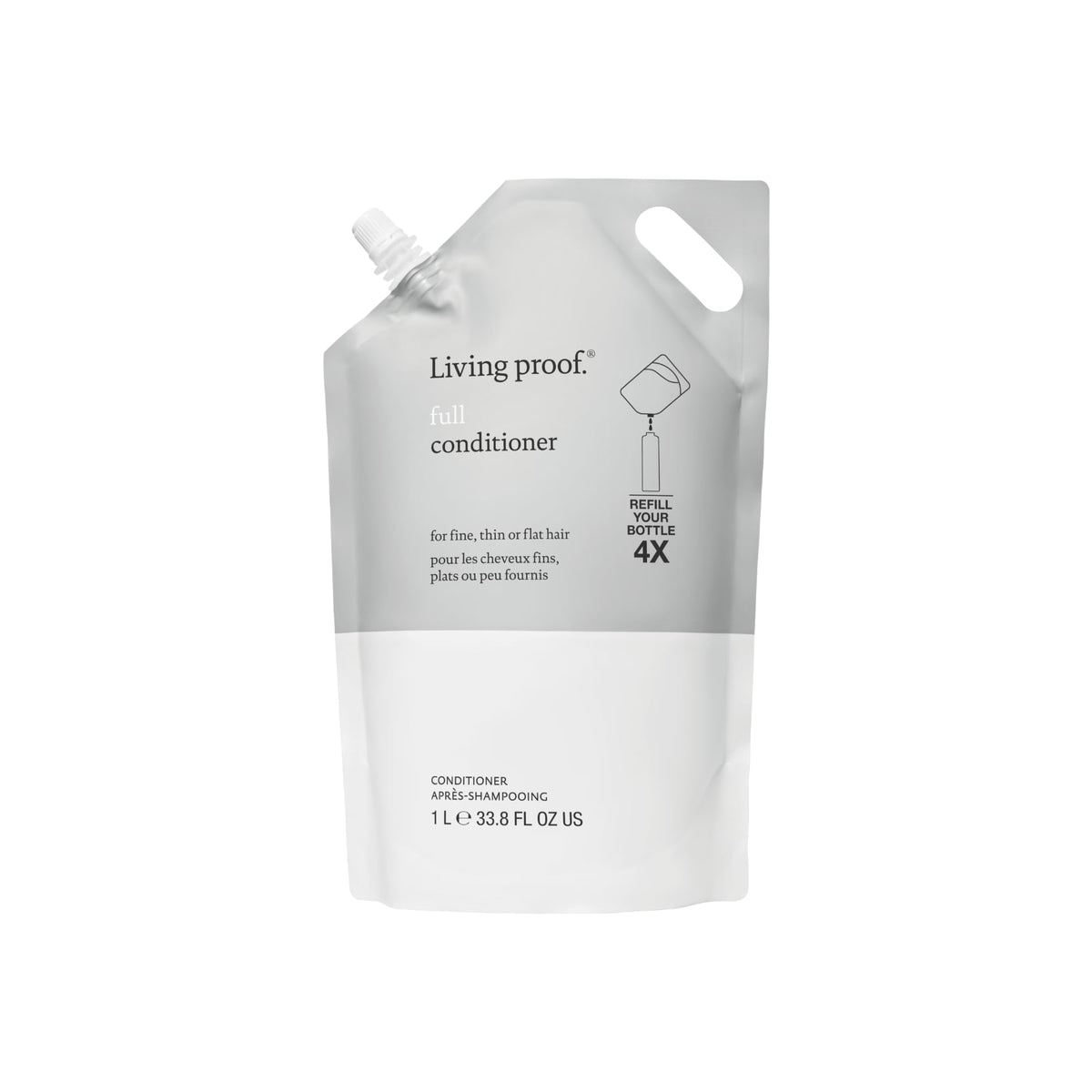Living Proof front label showing product name and benefits