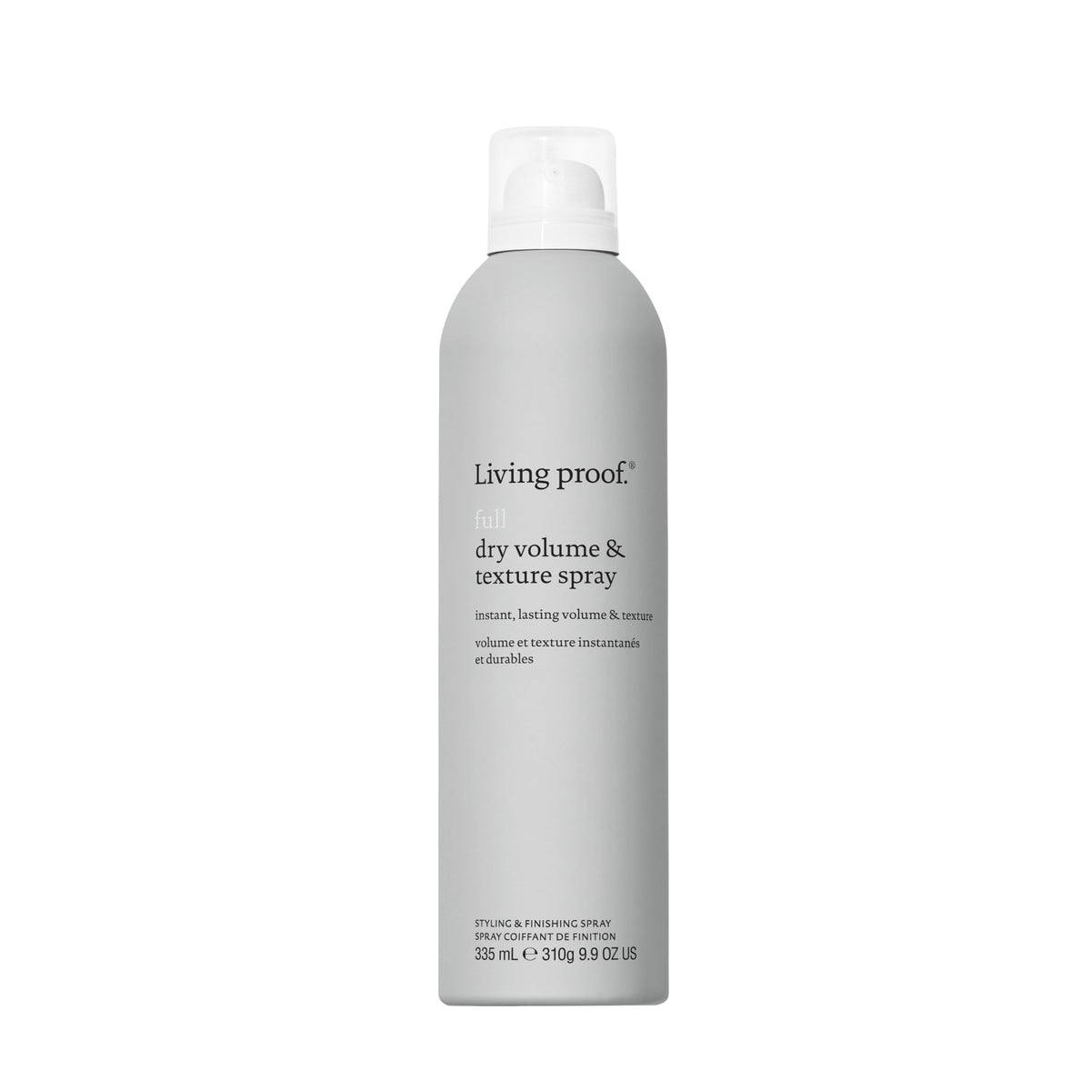 Living Proof front packaging showing product and clear benefit of volume