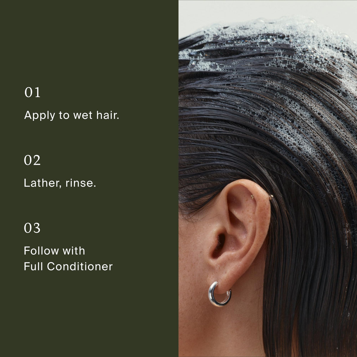 Living Proof before and after styling showing increased bounce and fullness