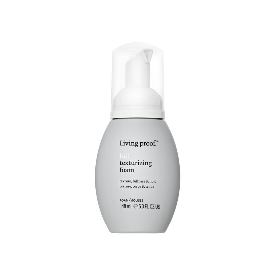 Living Proof bottle front view showing packaging and easy styling benefits