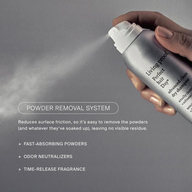 Living Proof bottle in hand to show 2.4 oz scale and portability advantage