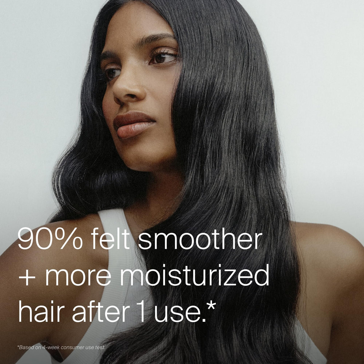 Living Proof in-shower application on hair illustrating easy use and instant hydration benefit