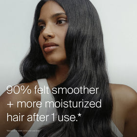 Living Proof in-shower application on hair illustrating easy use and instant hydration benefit