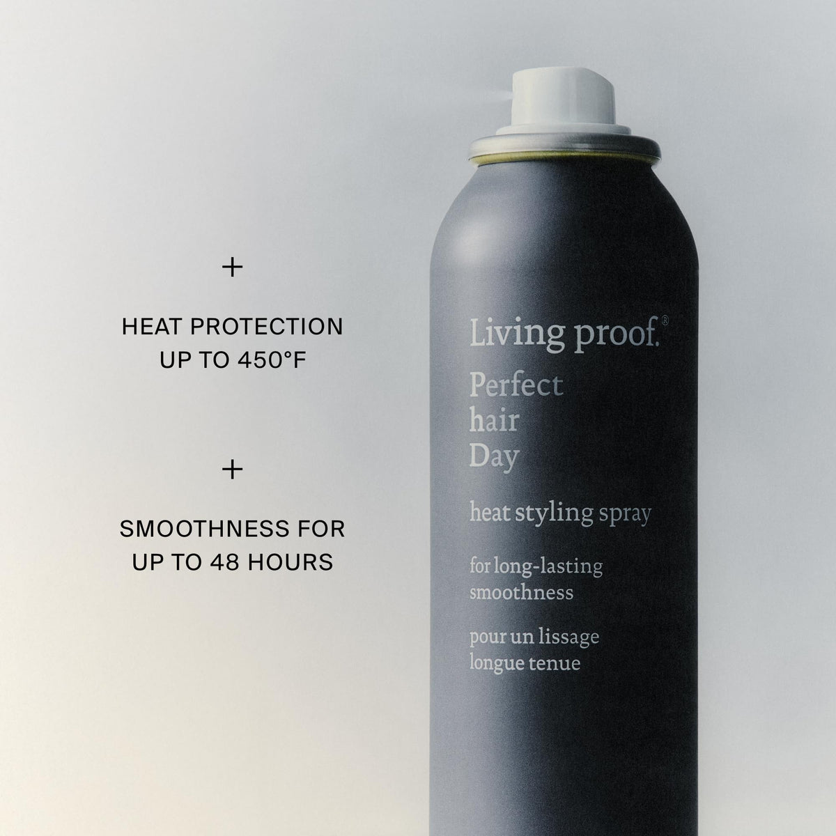 Living Proof mist being applied to hair for heat protection benefit