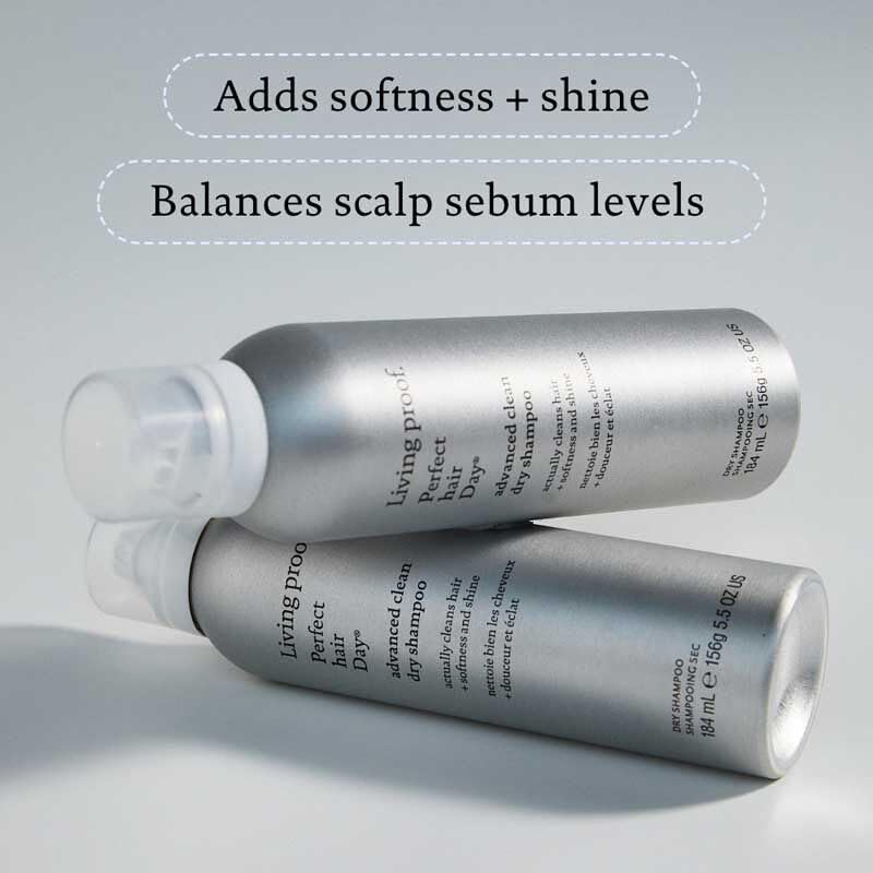 Living Proof kit on a bathroom counter showing quick daily styling and frizz control benefit