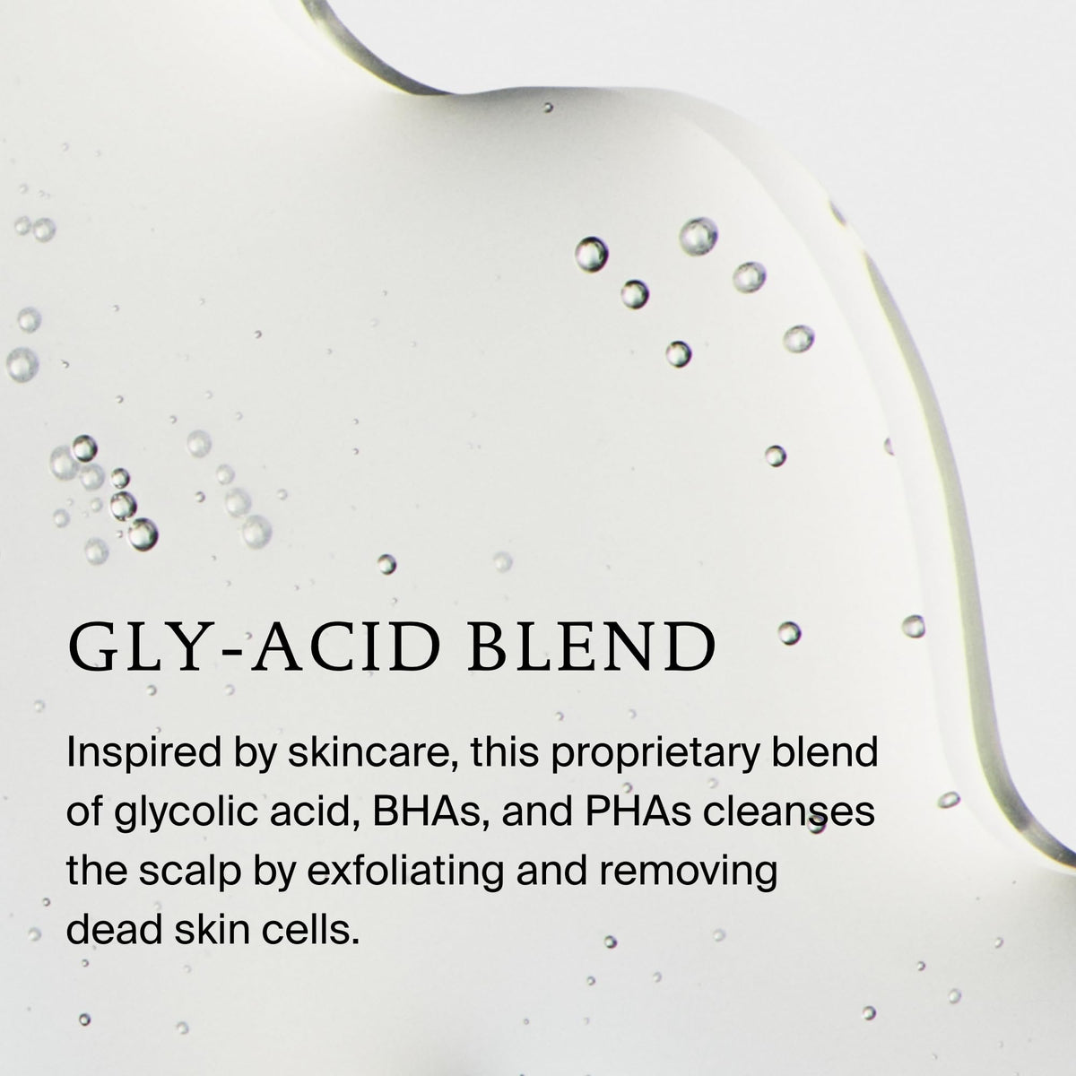 Living Proof pouring serum onto fingertip highlighting smooth texture and targeted use