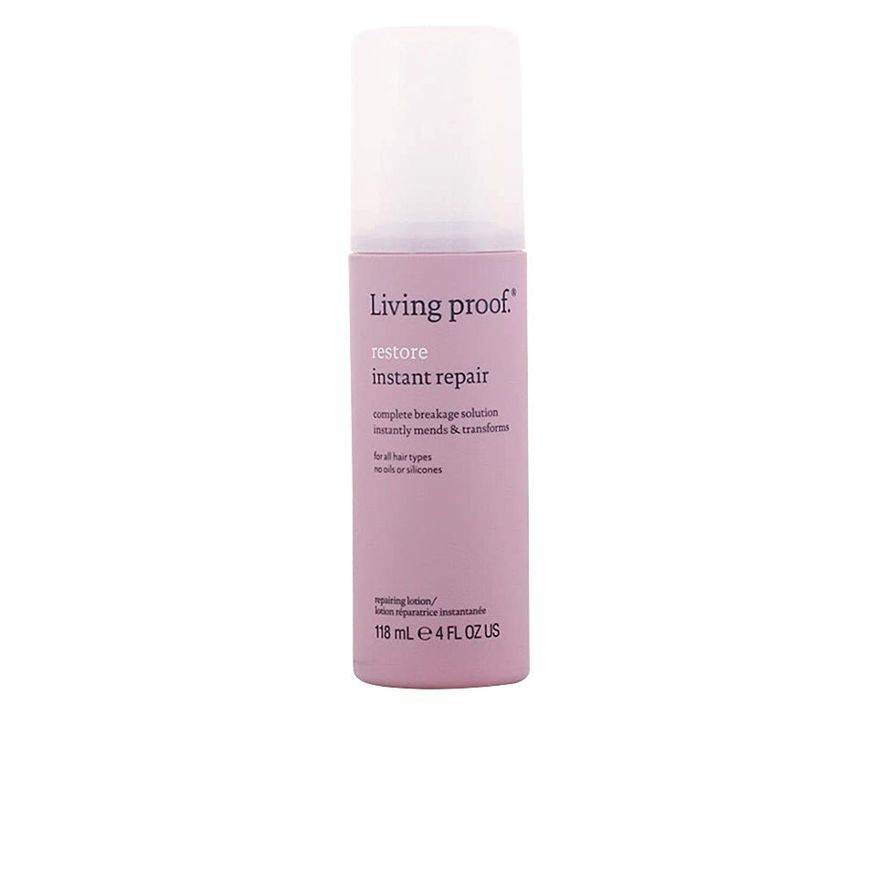 Living Proof bottle front view showing label and benefit for smoother stronger hair