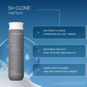 Living Proof shampoo lather close-up revealing gentle cleansing action
