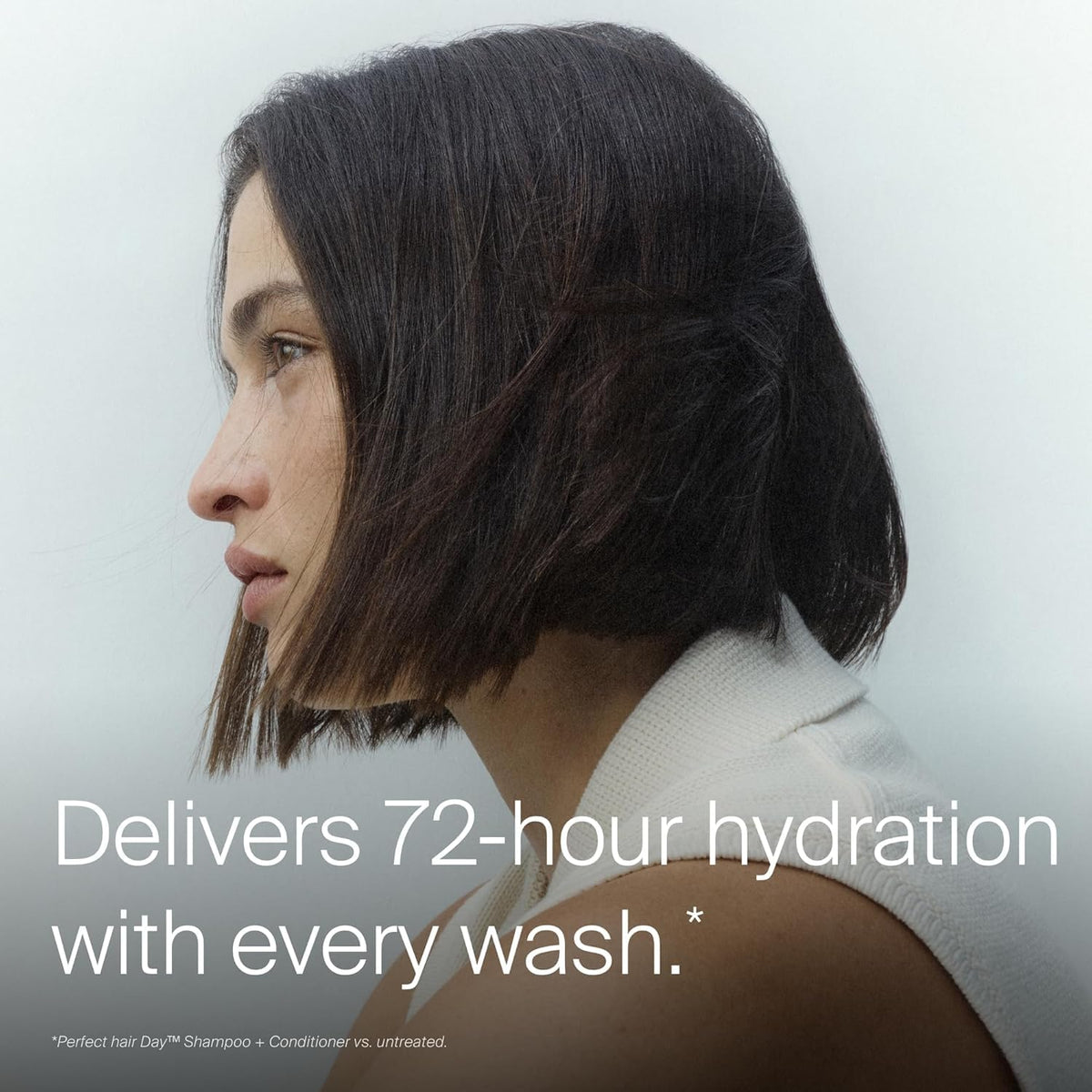 Living Proof shampoo texture close-up highlighting creamy lather and hydration