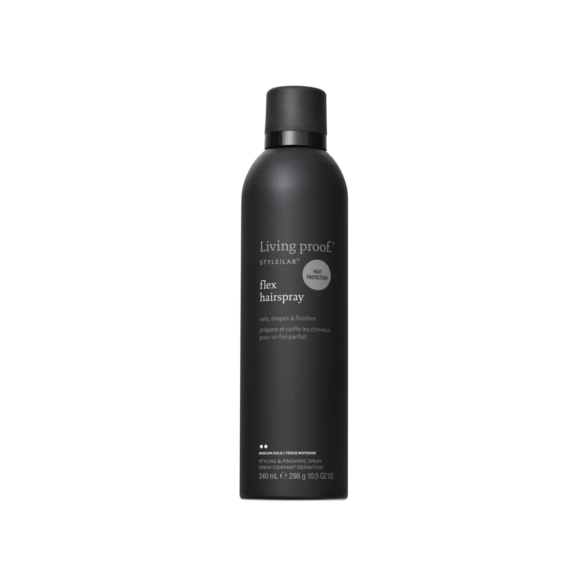 Living Proof front packaging showing product and medium-hold benefit