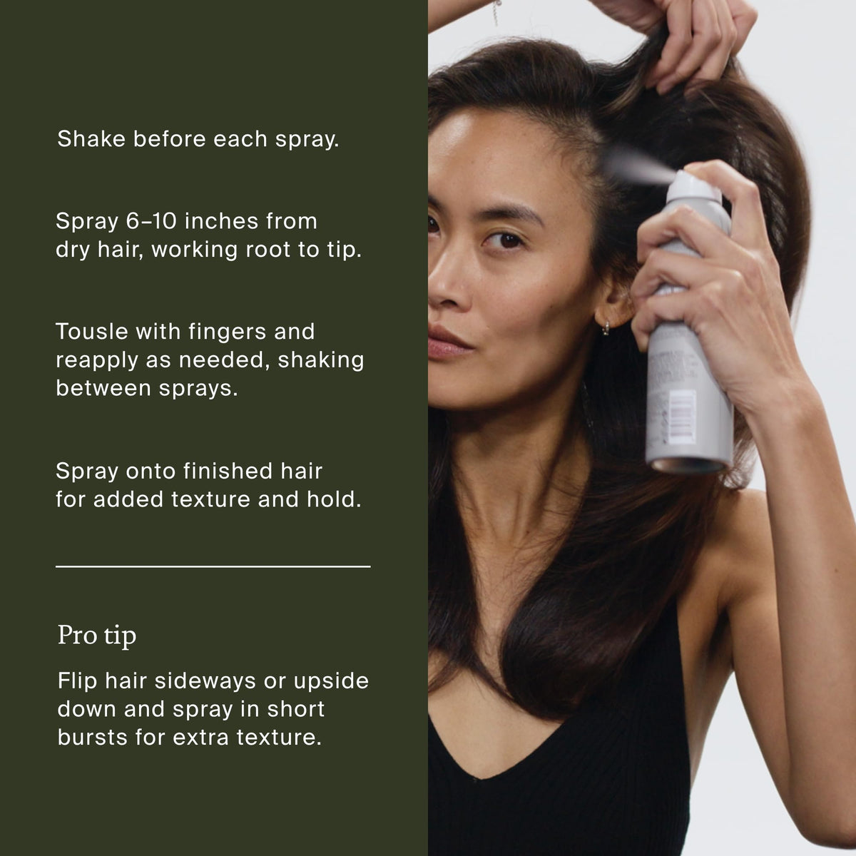 Living Proof textured hair after tousle showing fuller, touchable volume benefit