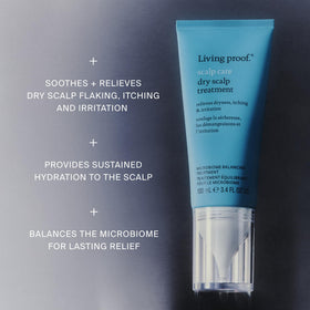 Living Proof texture close-up illustrating lightweight, fast-absorbing formula for non-greasy feel