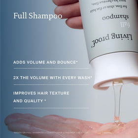 Living Proof spray action adding texture and revivable volume to hair