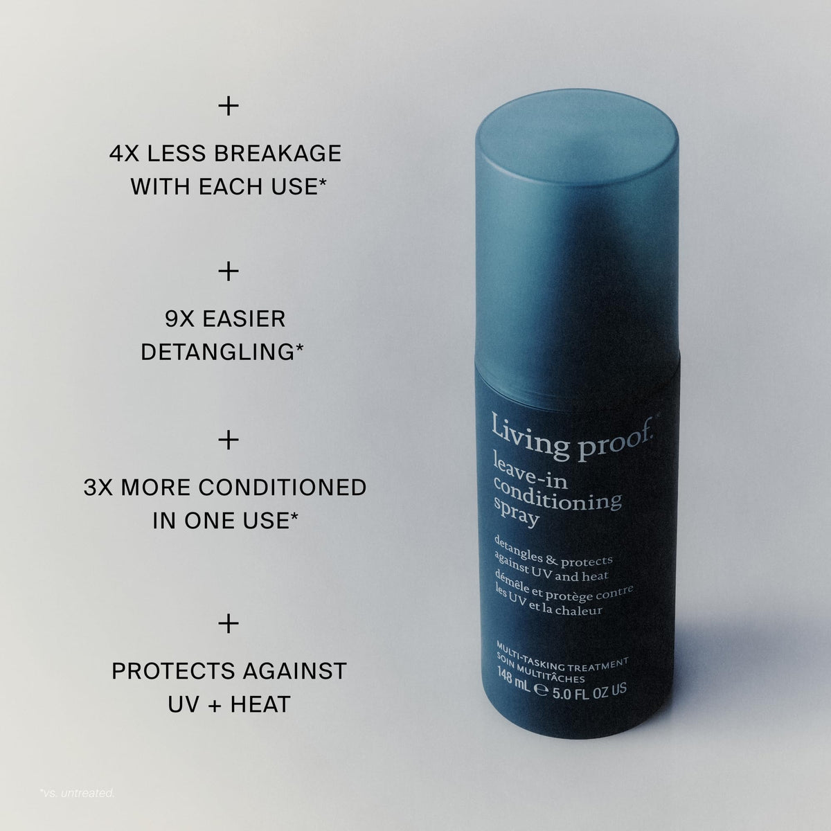 Living Proof spritz on dry hair to refresh and tame frizz for polished styling benefits