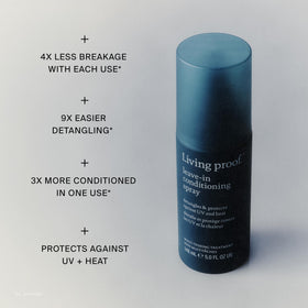 Living Proof spritz on dry hair to refresh and tame frizz for polished styling benefits