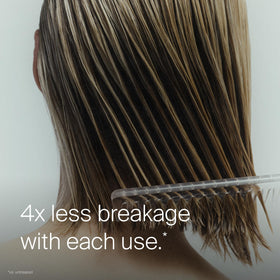 Living Proof used on towel-dried hair showing improved comb-through and reduced breakage