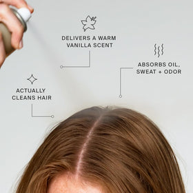 Living Proof label detail highlighting limited-edition vanilla scent benefit