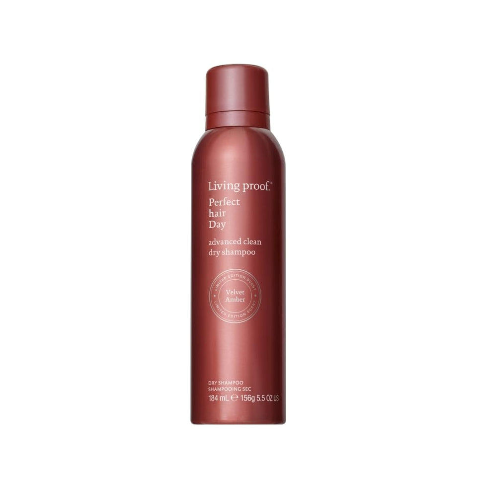 Living Proof product front packaging showing limited Velvet Amber scent and benefits