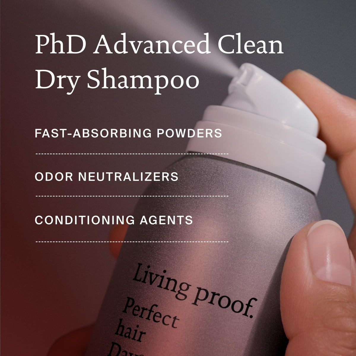 Living Proof on bathroom shelf in lifestyle scene for easy daily use benefit