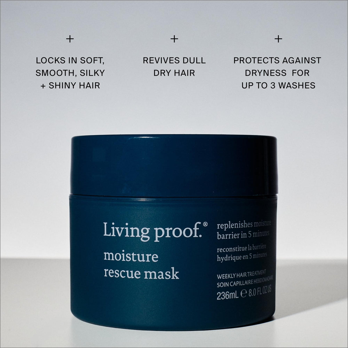 Living Proof wet hair being combed through showing detangling and improved manageability benefit