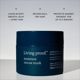 Living Proof wet hair being combed through showing detangling and improved manageability benefit