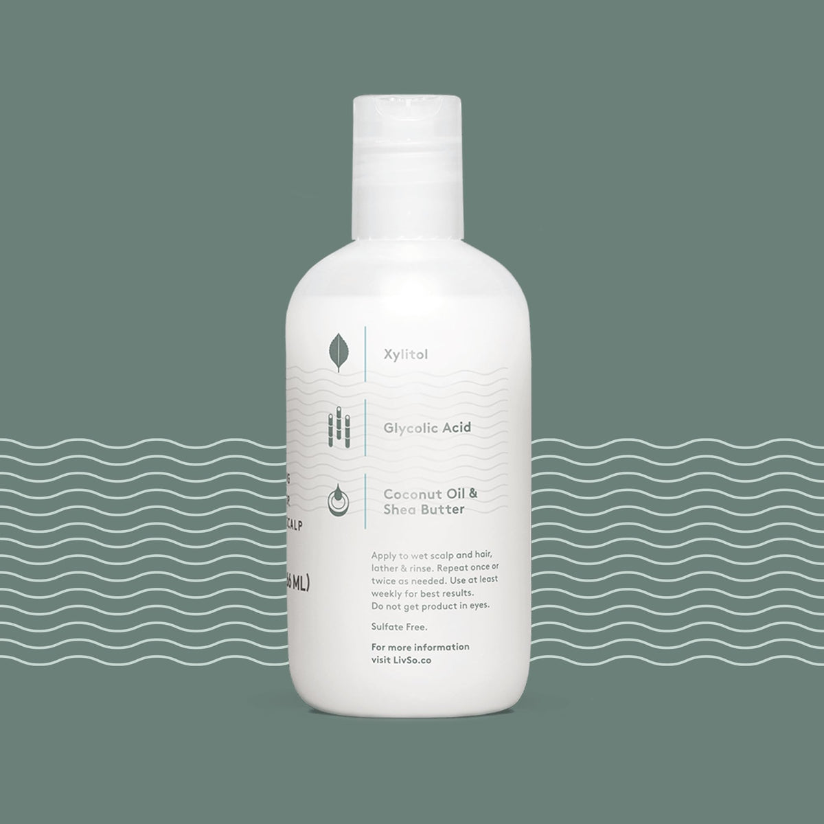 LivSo shampoo lather texture highlighting gentle cleansing benefit