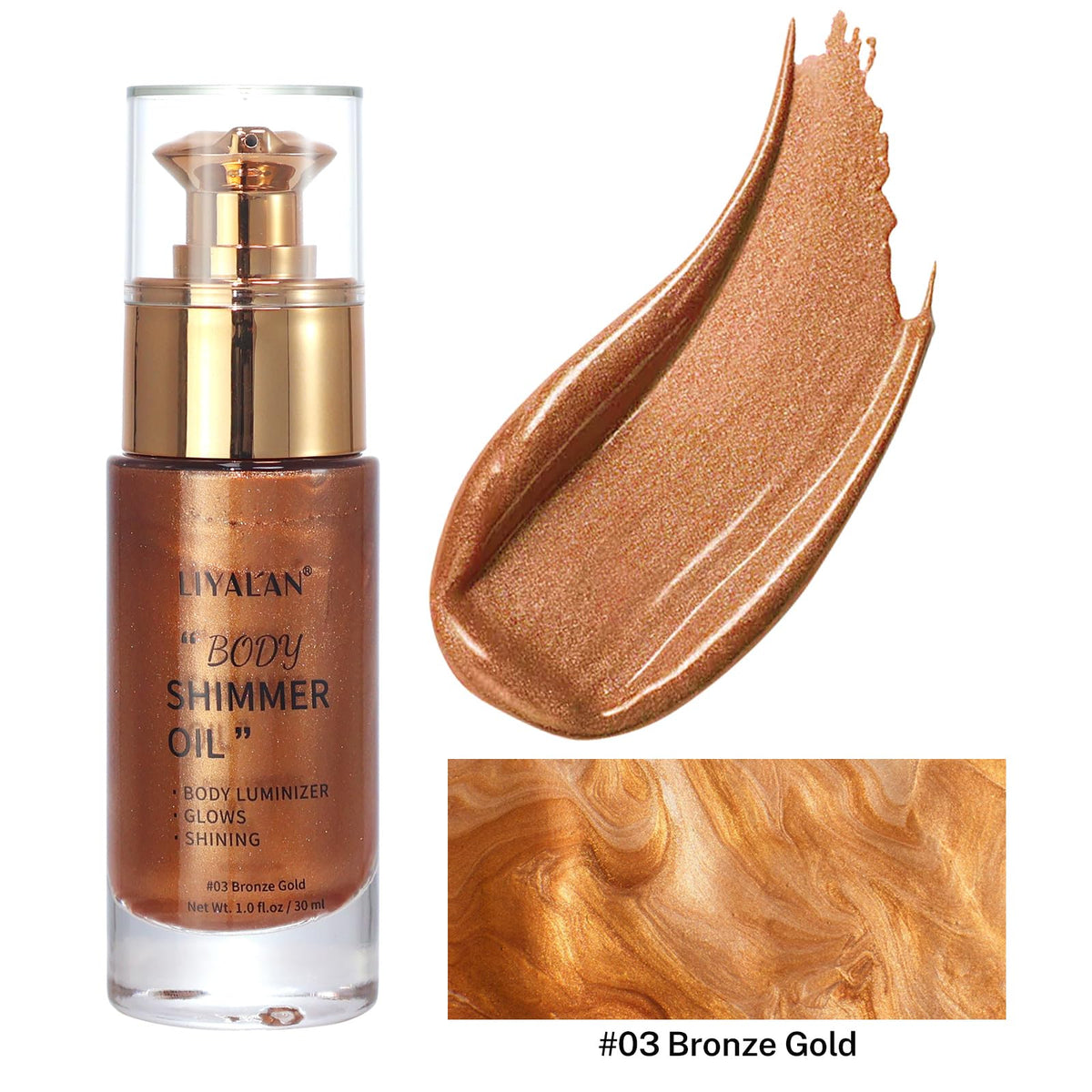 LIYALAN packaging flatlay with brush showing included application tool