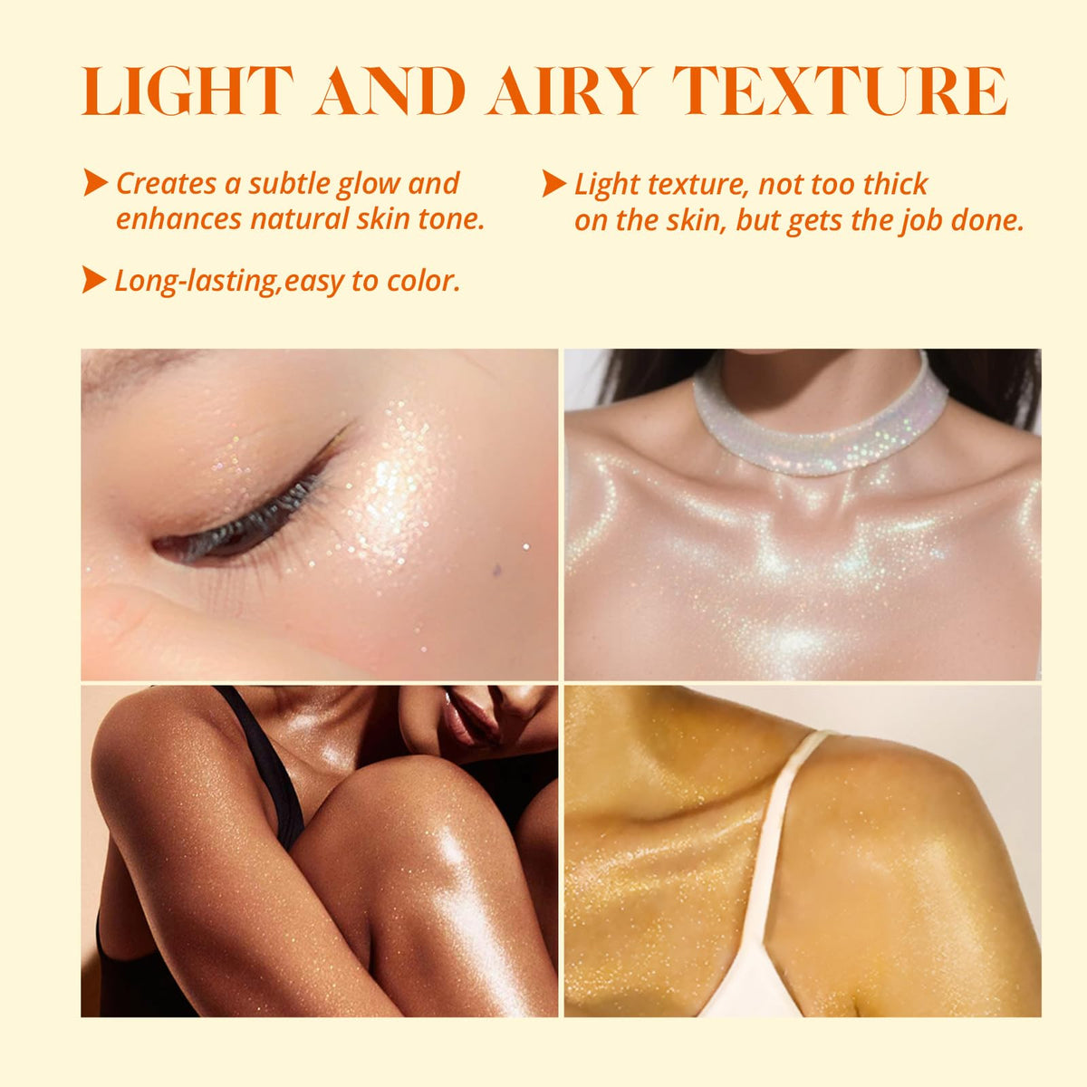 LIYALAN texture pour with droplet showing smooth blendability and glow