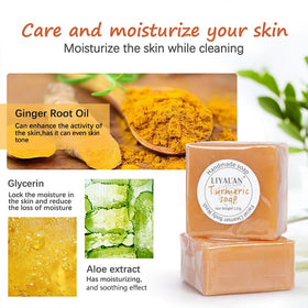LIYALAN close-up of soap texture showing fine lather capability benefit: creamy foam