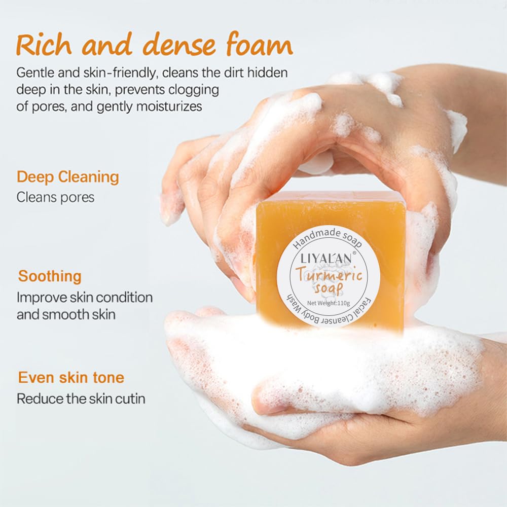 LIYALAN foaming net included with the bars showing easy foam creation benefit: efficient use