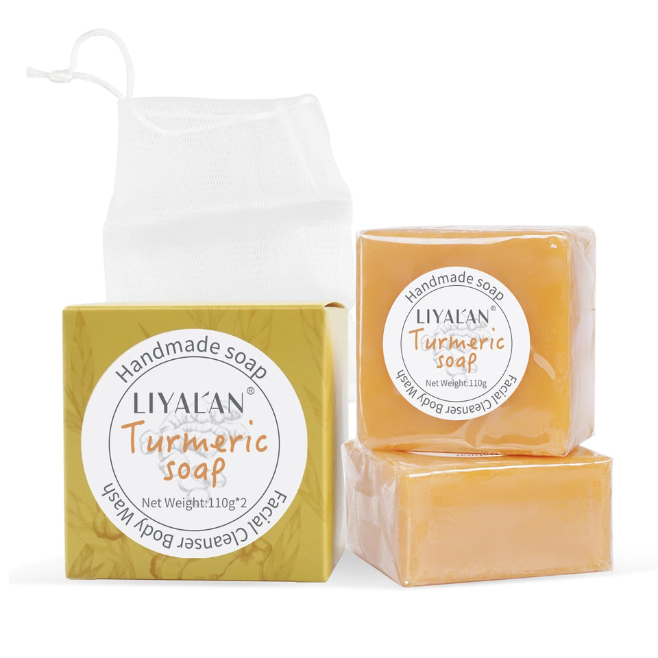 LIYALAN front packaging showing two bars and foaming net benefit: clear product info