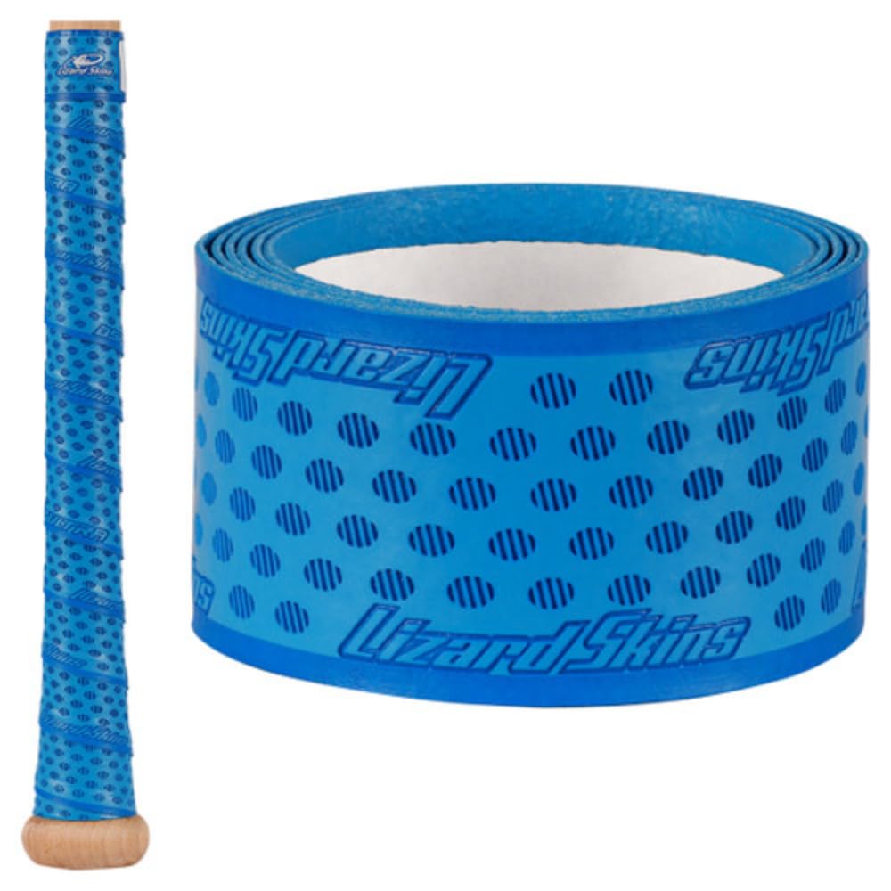 Lizard Skins DSP Ultra Polar Blue front view showing full-length adhesive wrap for precise control