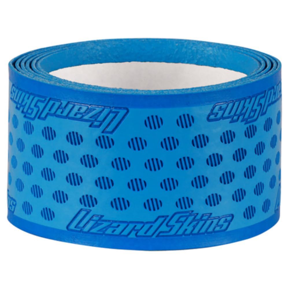 Lizard Skins DSP Ultra Polar Blue installed on bat demonstrating neat finish and secure feel