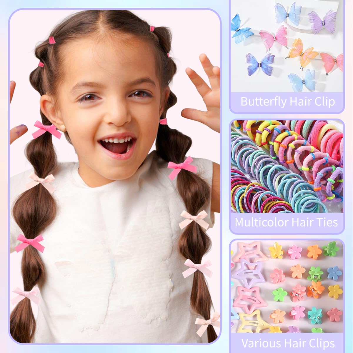 Lizioo butterfly clips arranged for playful accents and color pops
