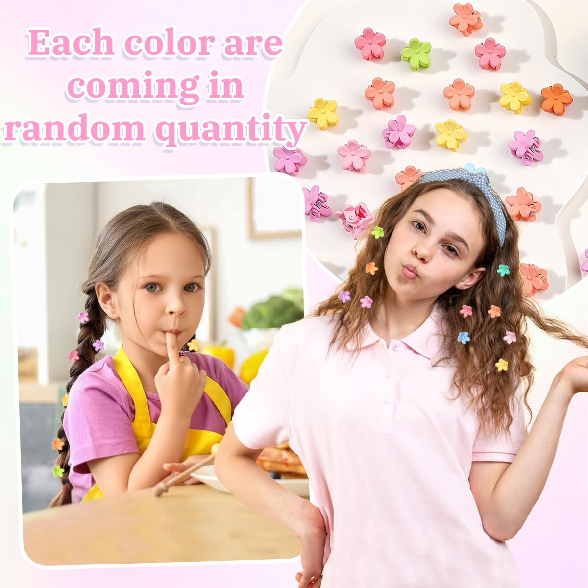 Lizioo clips used in braided hairstyle adding colorful accents