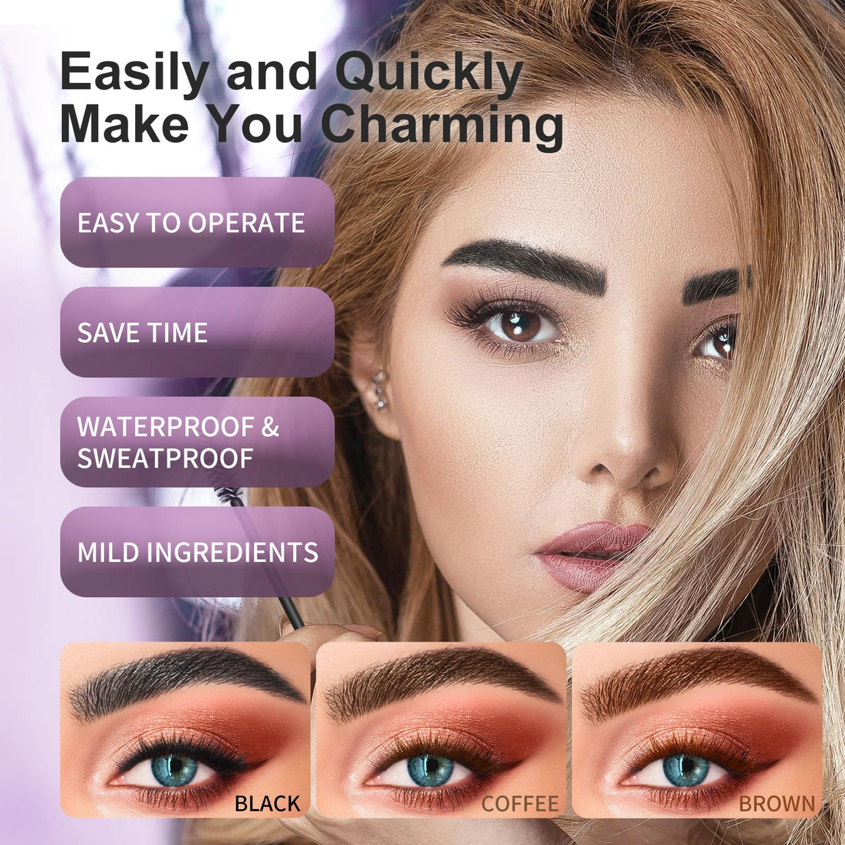 LLNNOVUE open kit with applicators and tint tube for easy use