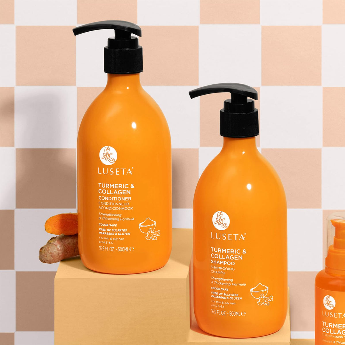 L LUSETA after-dry styling showing fuller hair for visible volume benefit