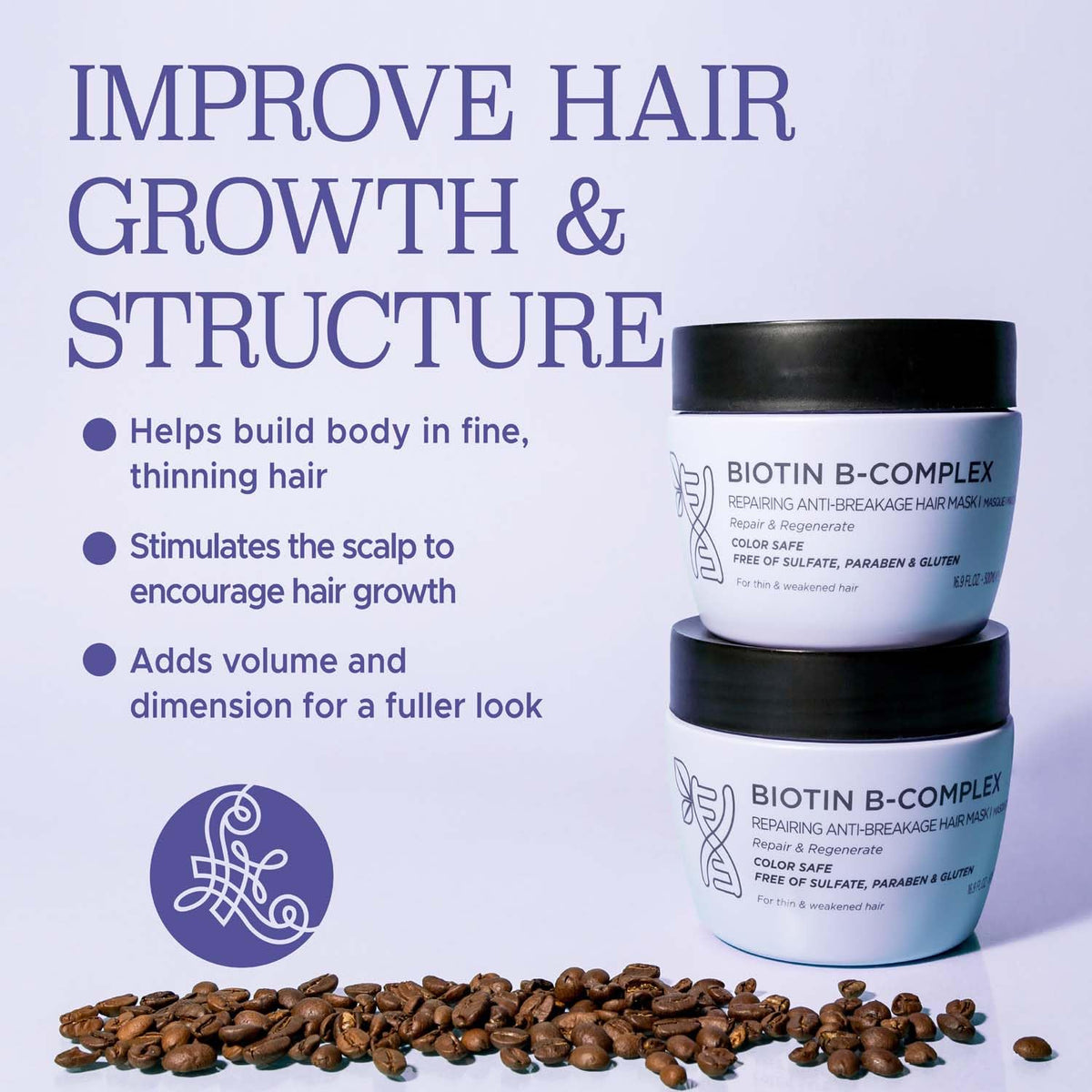 L LUSETA being applied to damp hair demonstrating coverage and improved manageability