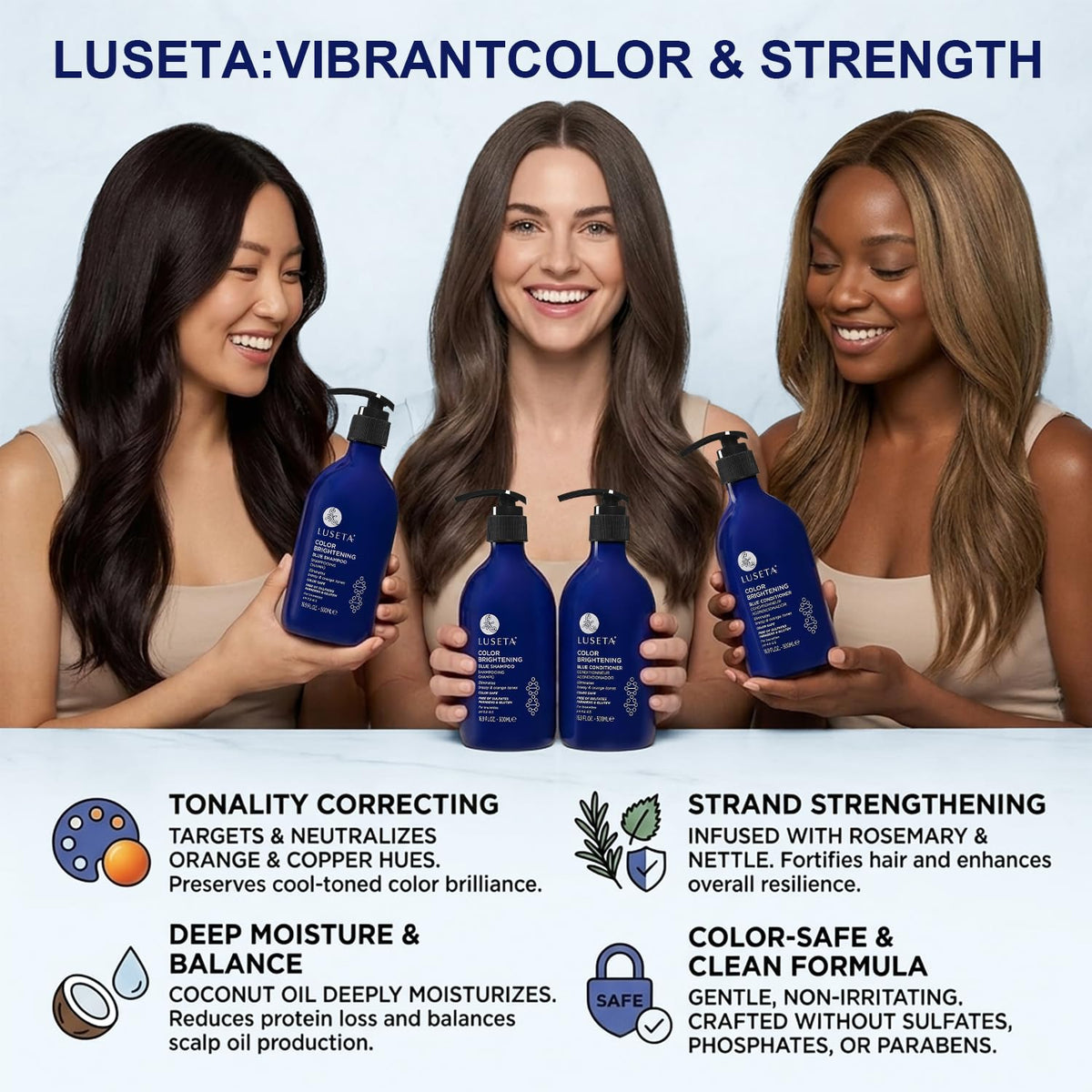 L LUSETA conditioner cream close-up for hydration and smoother strands