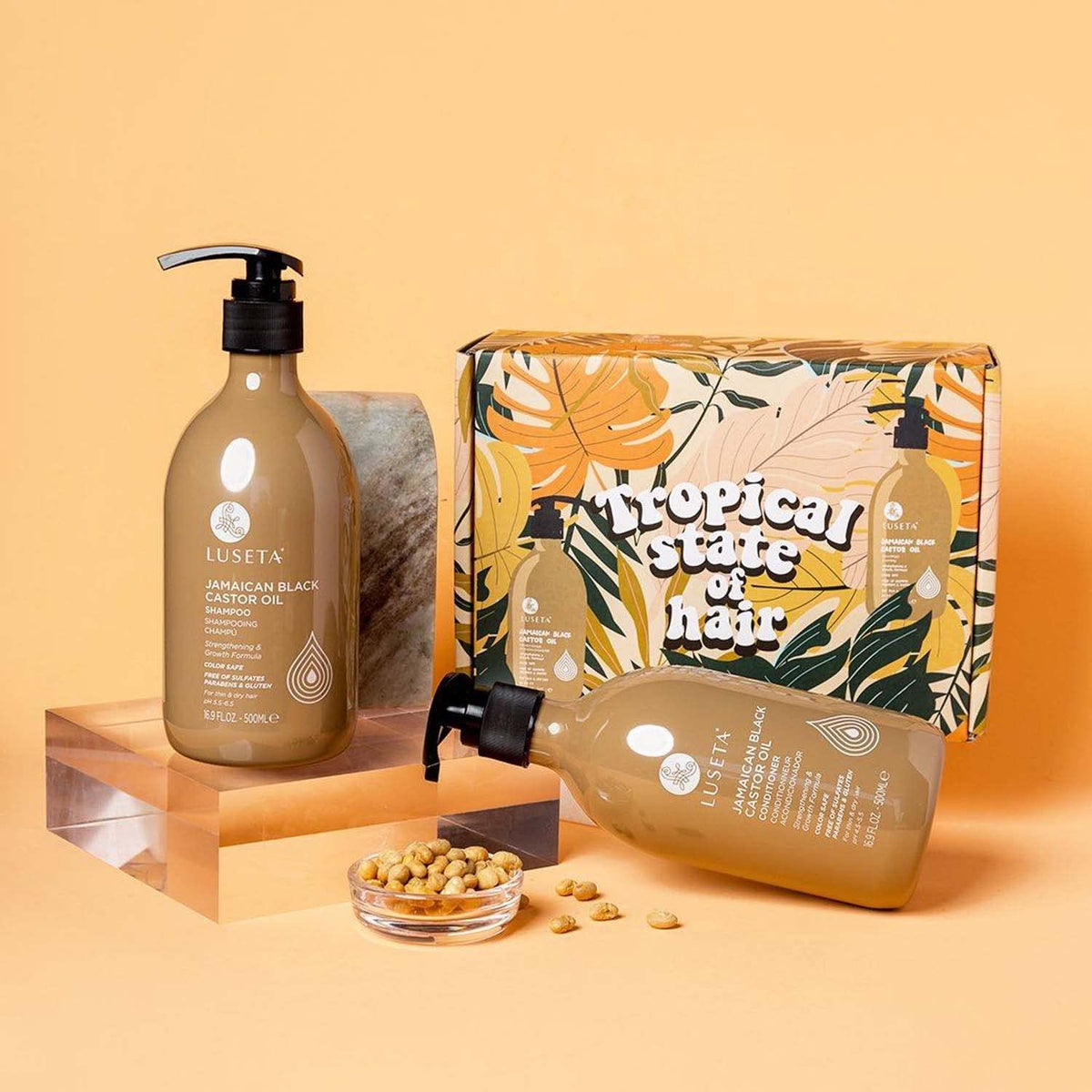 L LUSETA conditioner creamy pour showing lightweight hydration and detangling
