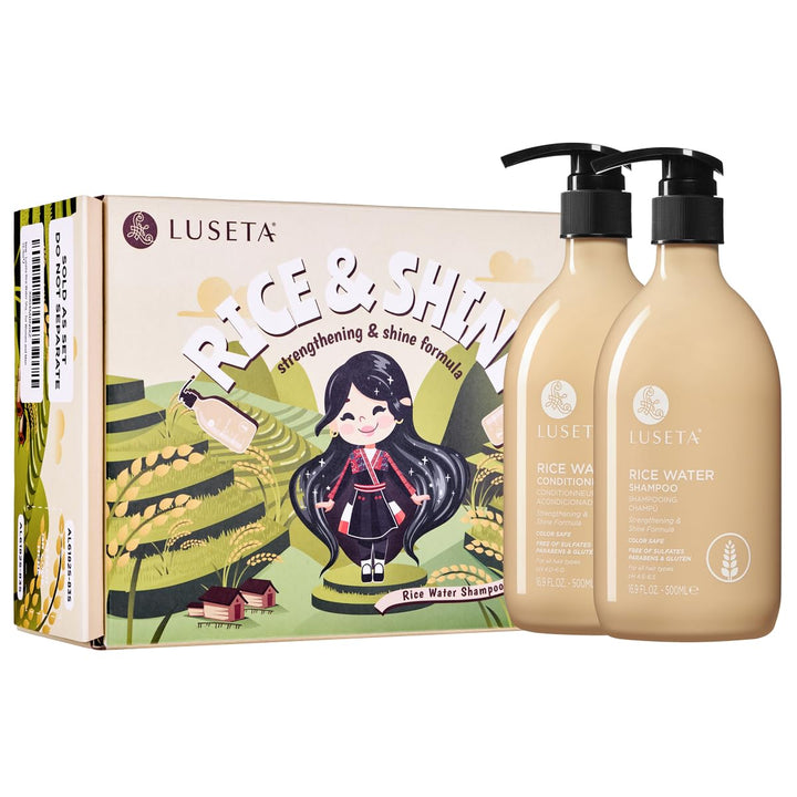 L LUSETA front packaging showing both bottles and benefits