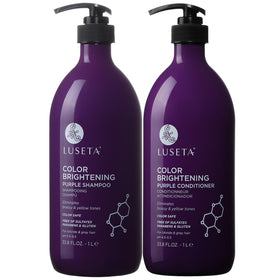 L LUSETA front packaging duo showing large pump bottles and product benefits