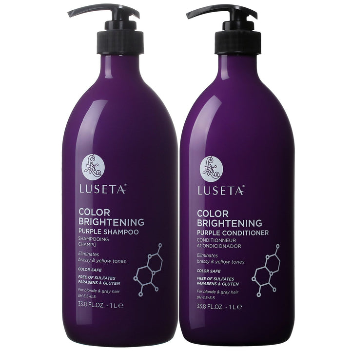 L LUSETA front packaging duo showing large pump bottles and product benefits
