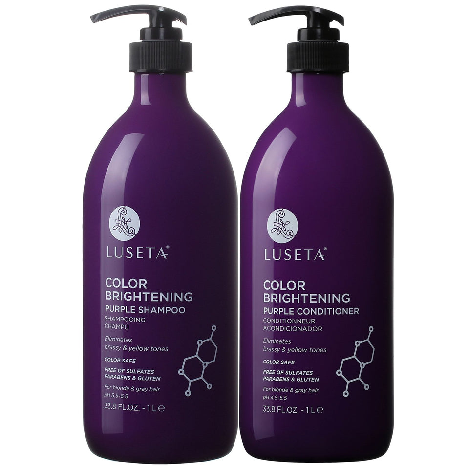 L LUSETA front packaging duo showing large pump bottles and product benefits