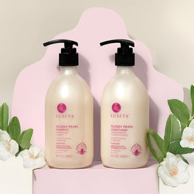 L LUSETA back label with ingredient list and usage instructions highlighting sulfate-free benefit