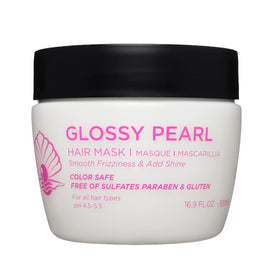 L LUSETA front packaging of 16.9oz glossy pearl hair mask showing label and jar