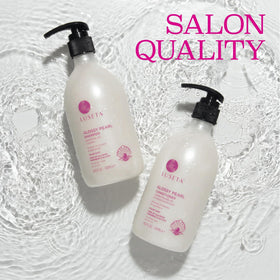 L LUSETA pump dispensing creamy shampoo texture for gentle cleansing and easy application